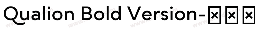 Qualion Bold Version字体转换